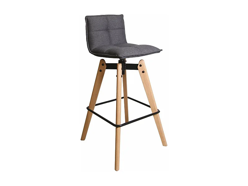 Tabouret de bar design avec pieds en chêne
