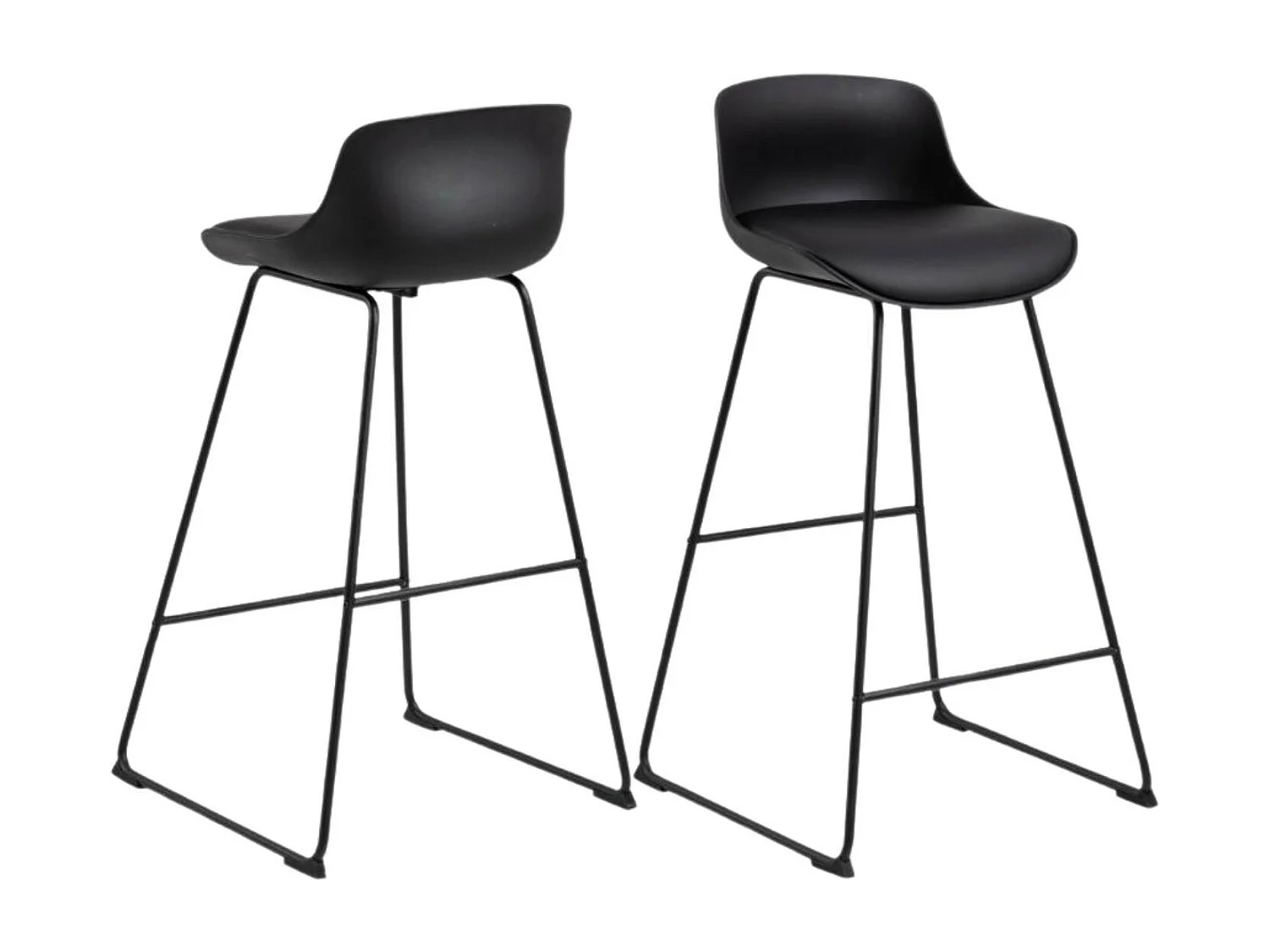 Tabourets de bar en métal et simili (lot de 2) - LILIAN