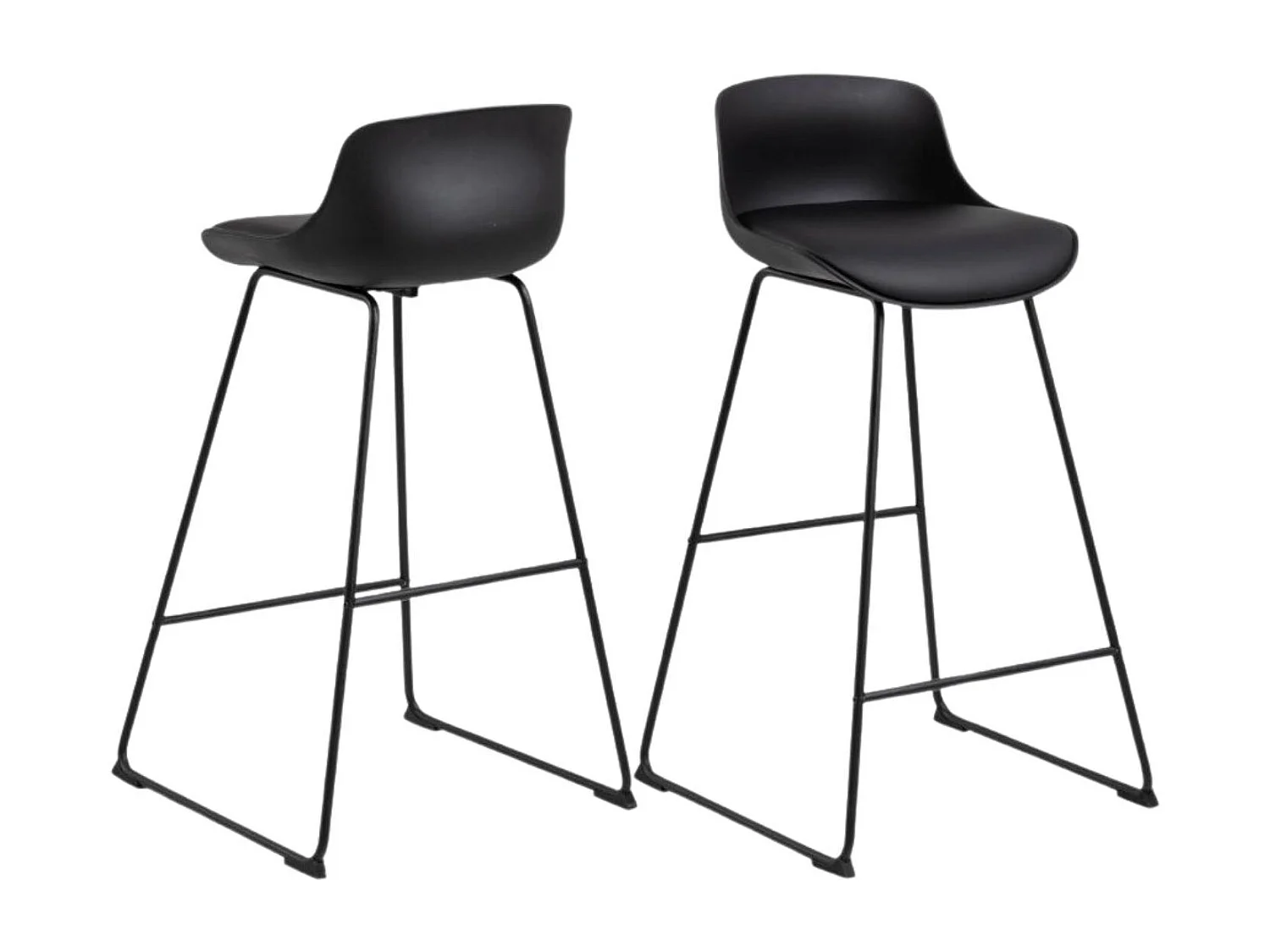 Tabourets de bar en métal et simili (lot de 2) - LILIAN