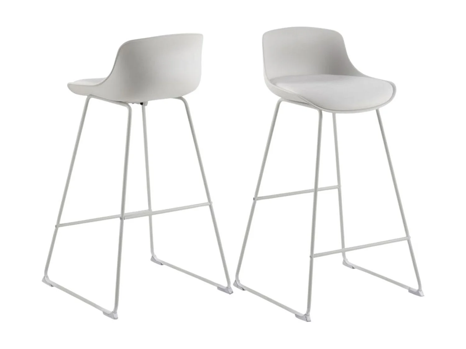 Tabourets de bar en métal et simili (lot de 2) - LILIAN