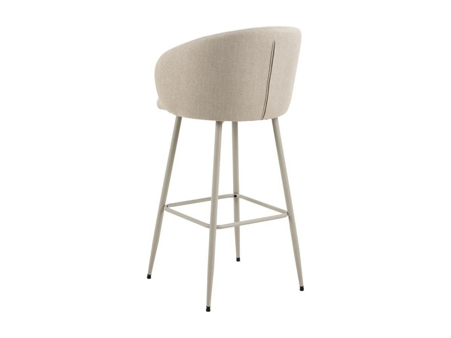 Tabourets de bar avec accoudoirs en tissu beige (lot de 2) - BLAIR