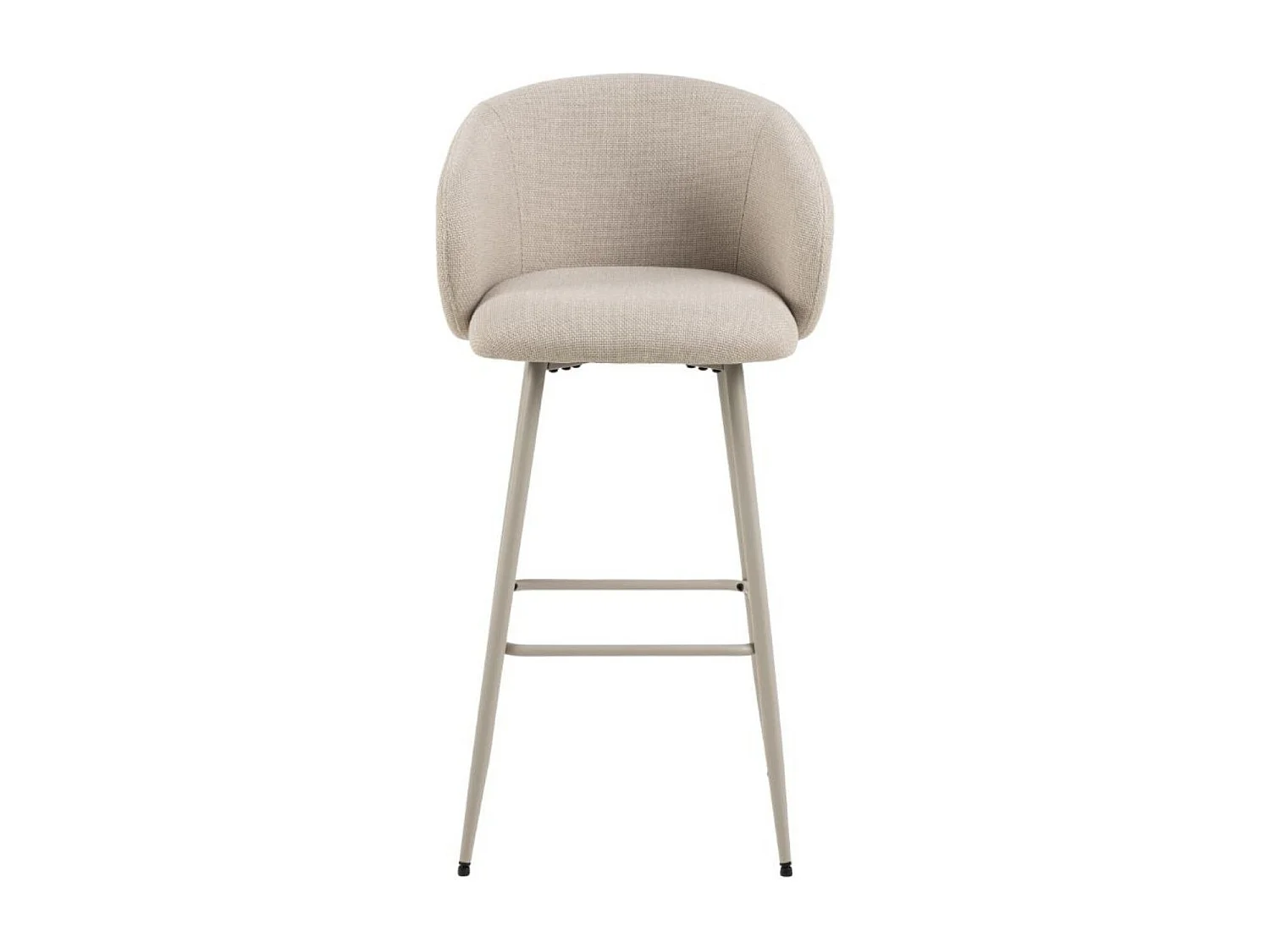 Tabourets de bar avec accoudoirs en tissu beige (lot de 2) - BLAIR