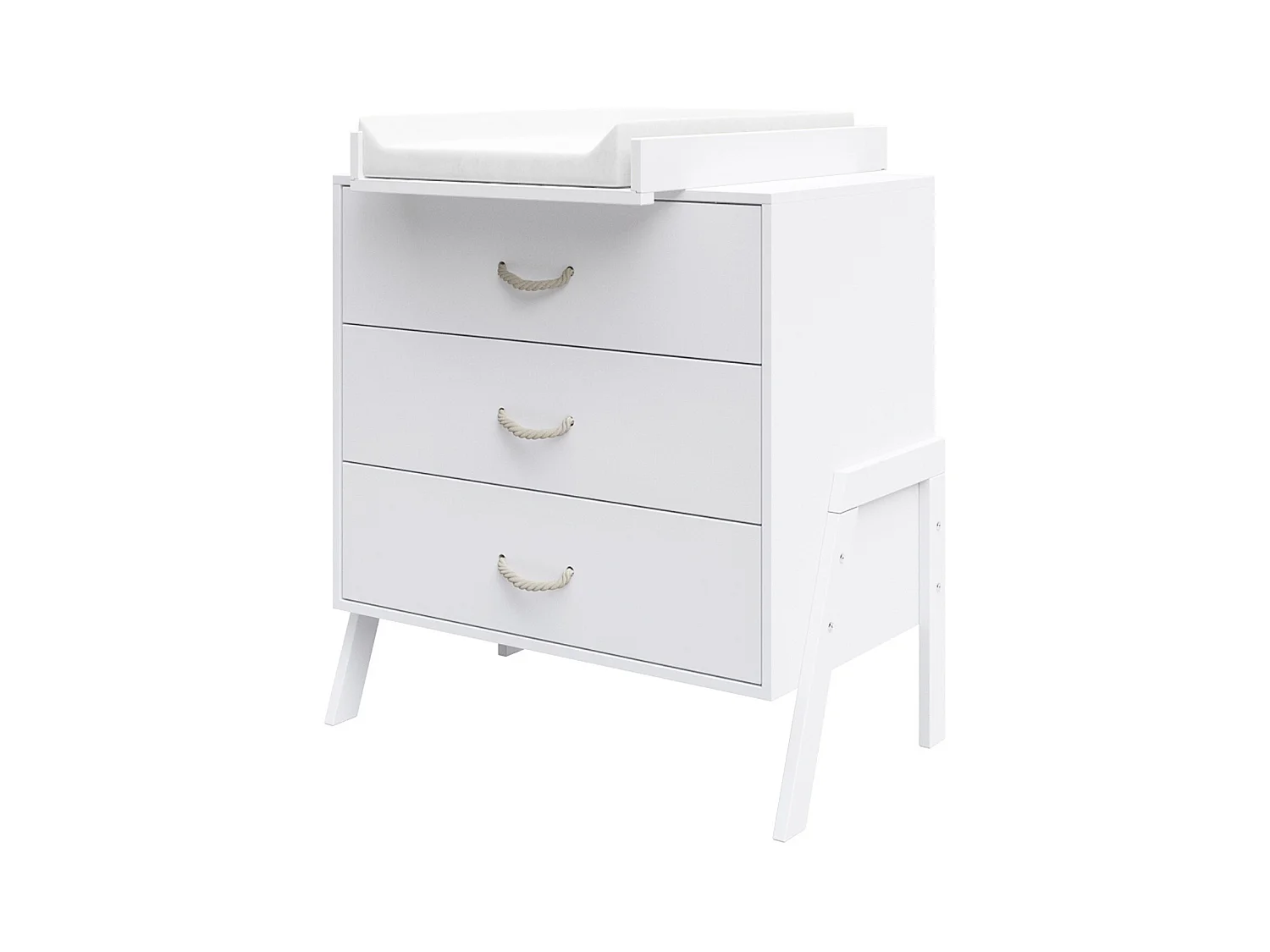 Commode à Langer 3 tiroirs - Table à Langer Amovible et Matelas - LIV