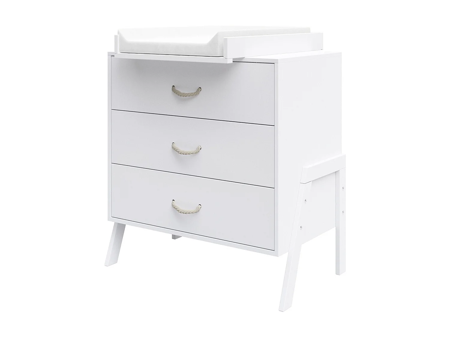 Commode à Langer 3 tiroirs - Table à Langer Amovible et Matelas - LIV