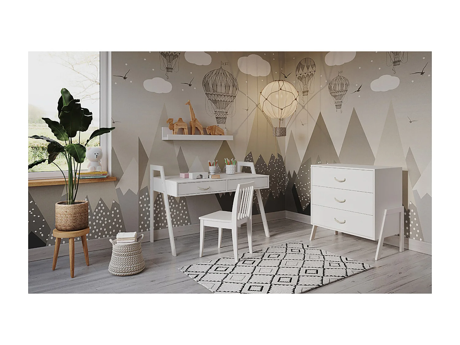 Commode à Langer 3 tiroirs - Table à Langer Amovible et Matelas - LIV