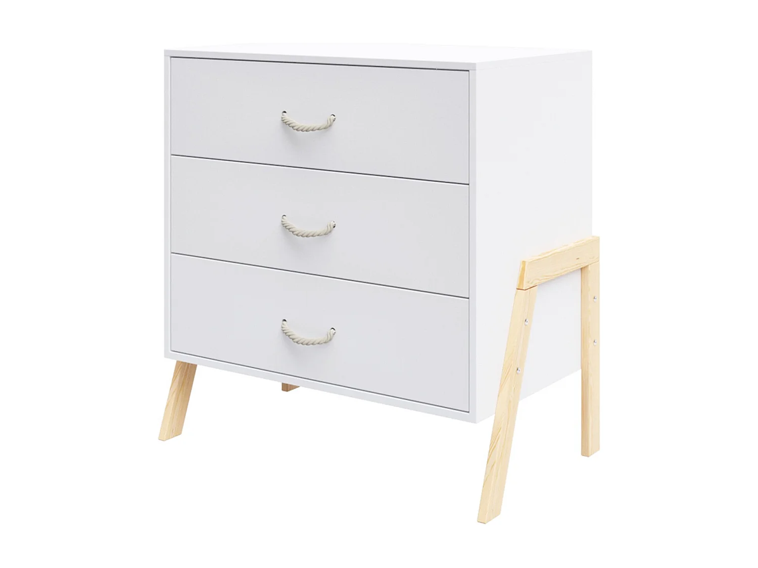 Commode à Langer 3 tiroirs - Table à Langer Amovible et Matelas - LIV