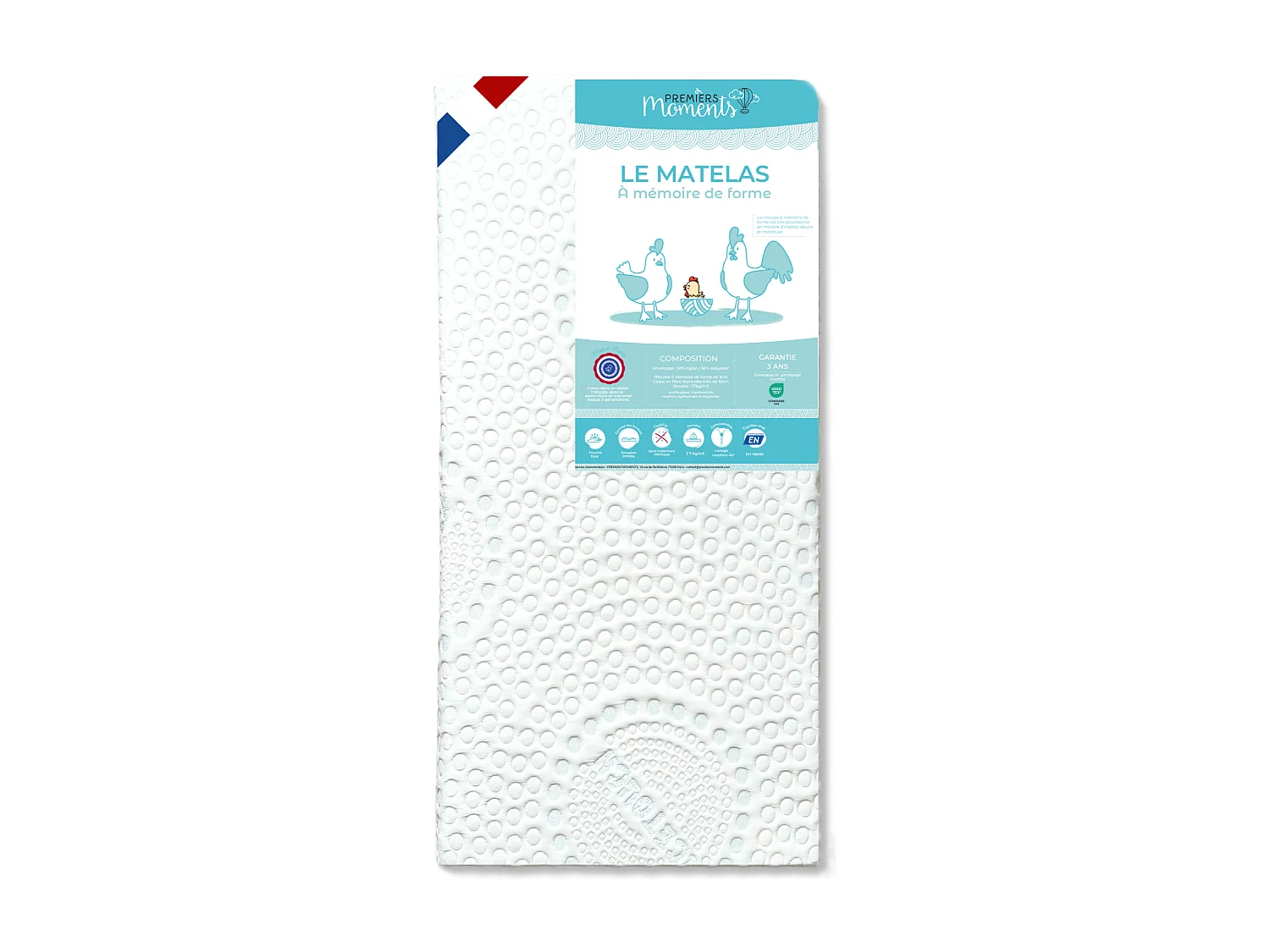 Matelas bébé 60x120 cm - Mémoire de forme