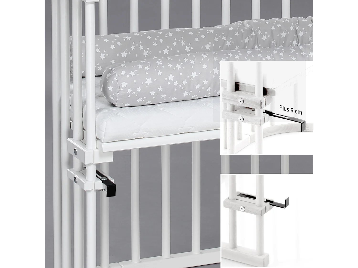 Cododo Wiegenbett mit Matratze - BabyBay Original Weiß