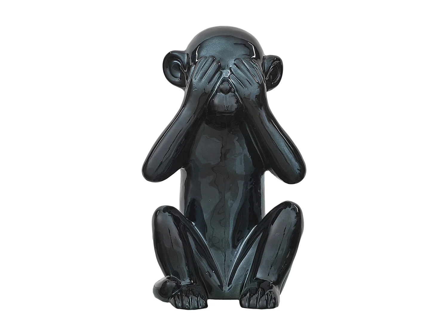 Statue Singe Noir H30cm Noir