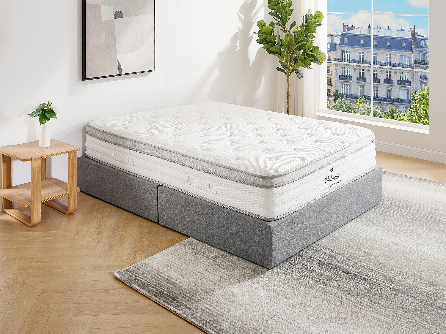 Matelas 140 x 190 cm ressorts ensachés 7 zones accueil TPE ép.28cm - ONEBIA de PALACIO