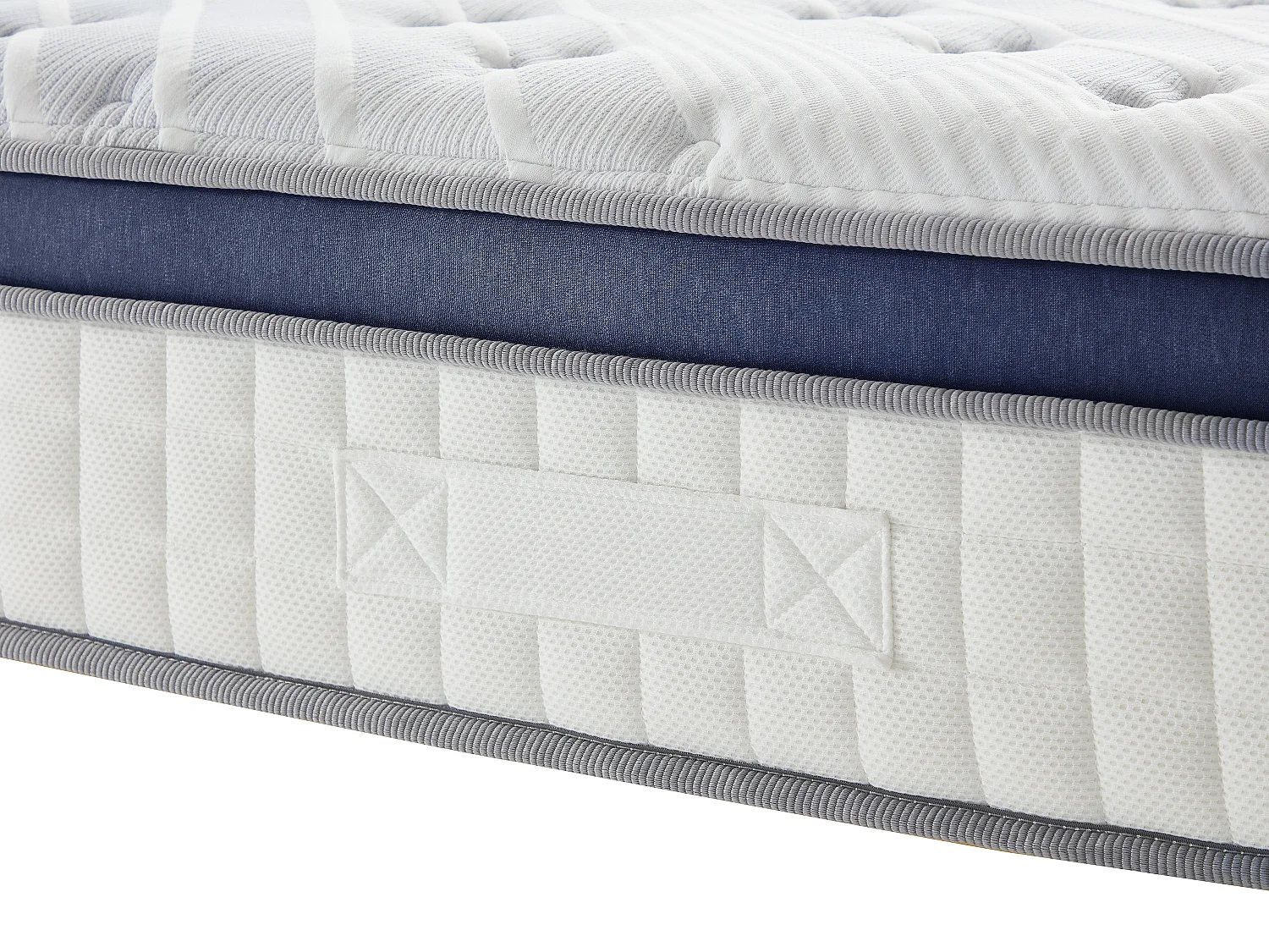 Madrass 140 x 190 cm hybrid med posefjærer 7 soner i minneskum og latex tykkelse 25 cm - MALAO fra PALACIO