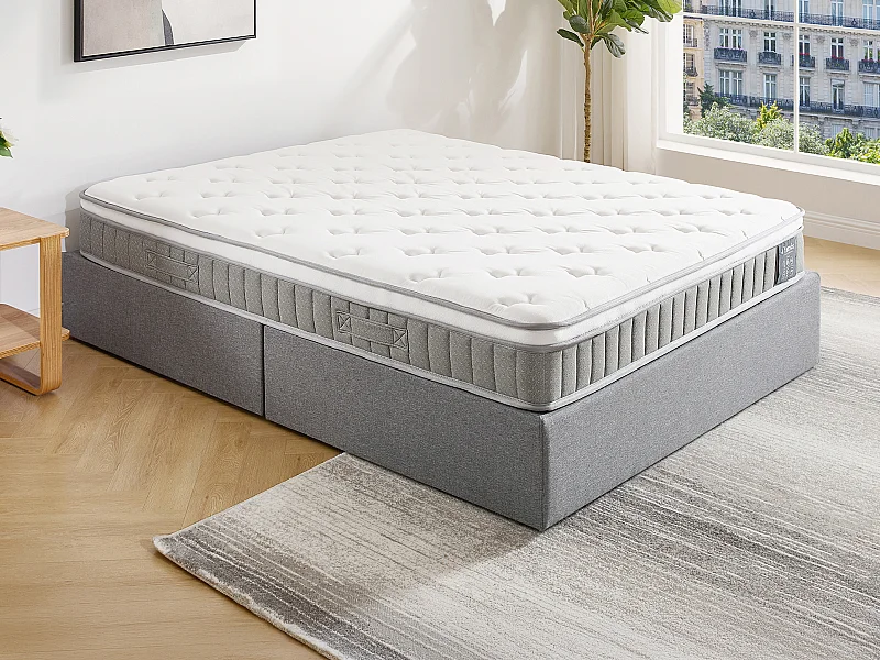 Matelas 140 x 190 cm ressorts ensachés et accueil mémoire de forme ép.21cm - VITOGO de YSMÉE