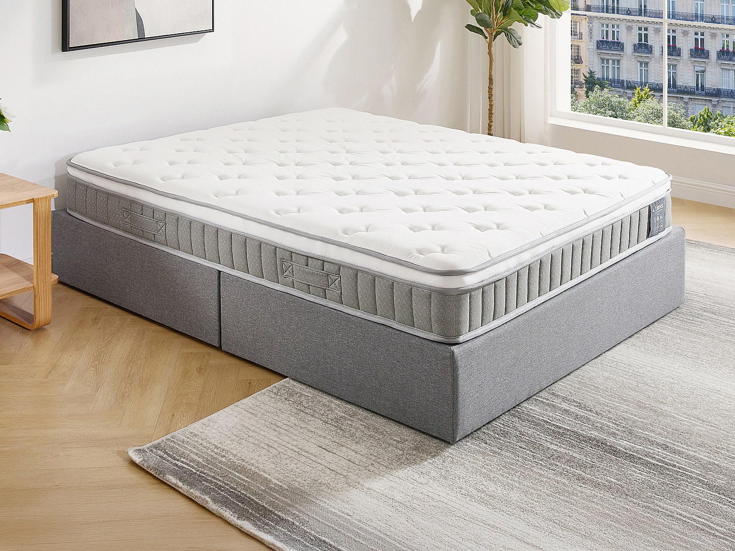 Madrass 140 x 190 cm med posefjærer og minneskum, tykkelse 21 cm - VITOGO fra YSMÉE