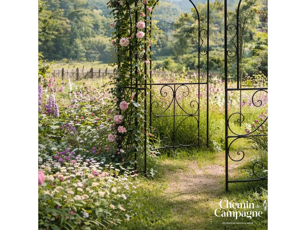 Gloriette gazebo tonnelle kiosque abri jardin fer marron 216x330 cm