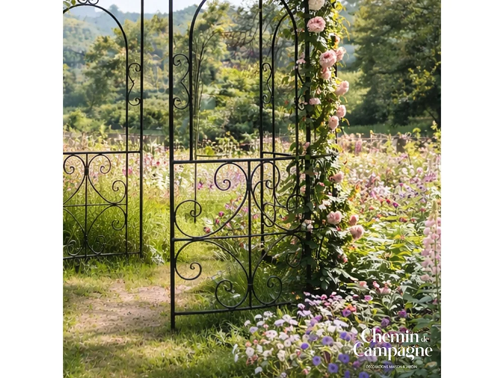 Gloriette gazebo tonnelle kiosque abri jardin fer marron 216x330 cm