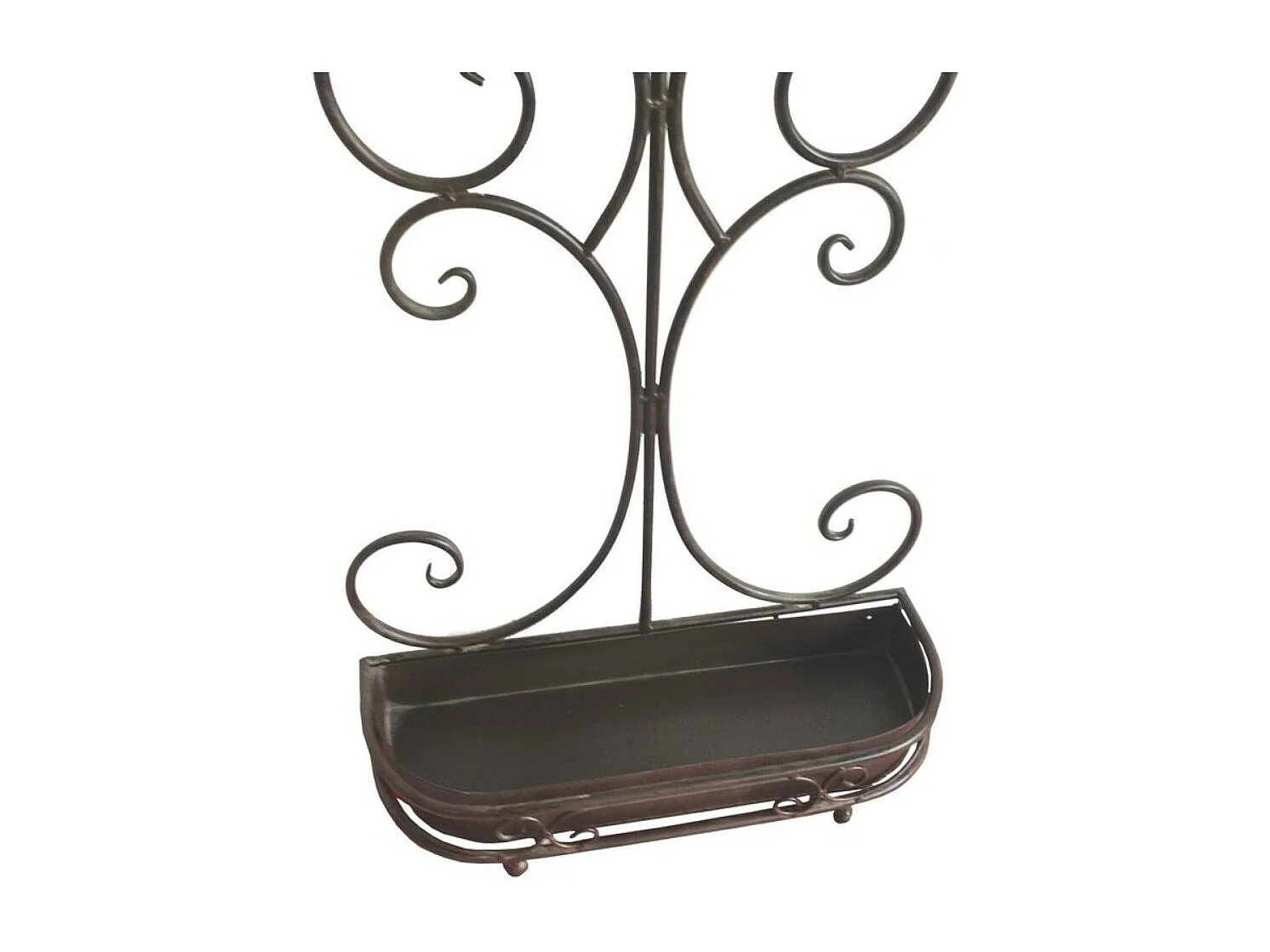 Porte-Parapluie en fer forgé marron 70 x 39 cm