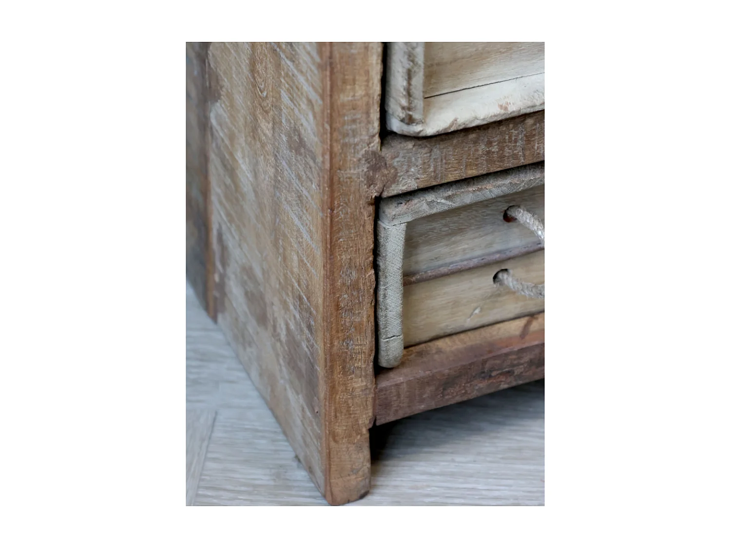 Commode ancienne 10 tiroirs en bois recyclé 40 x 33 x 70 cm