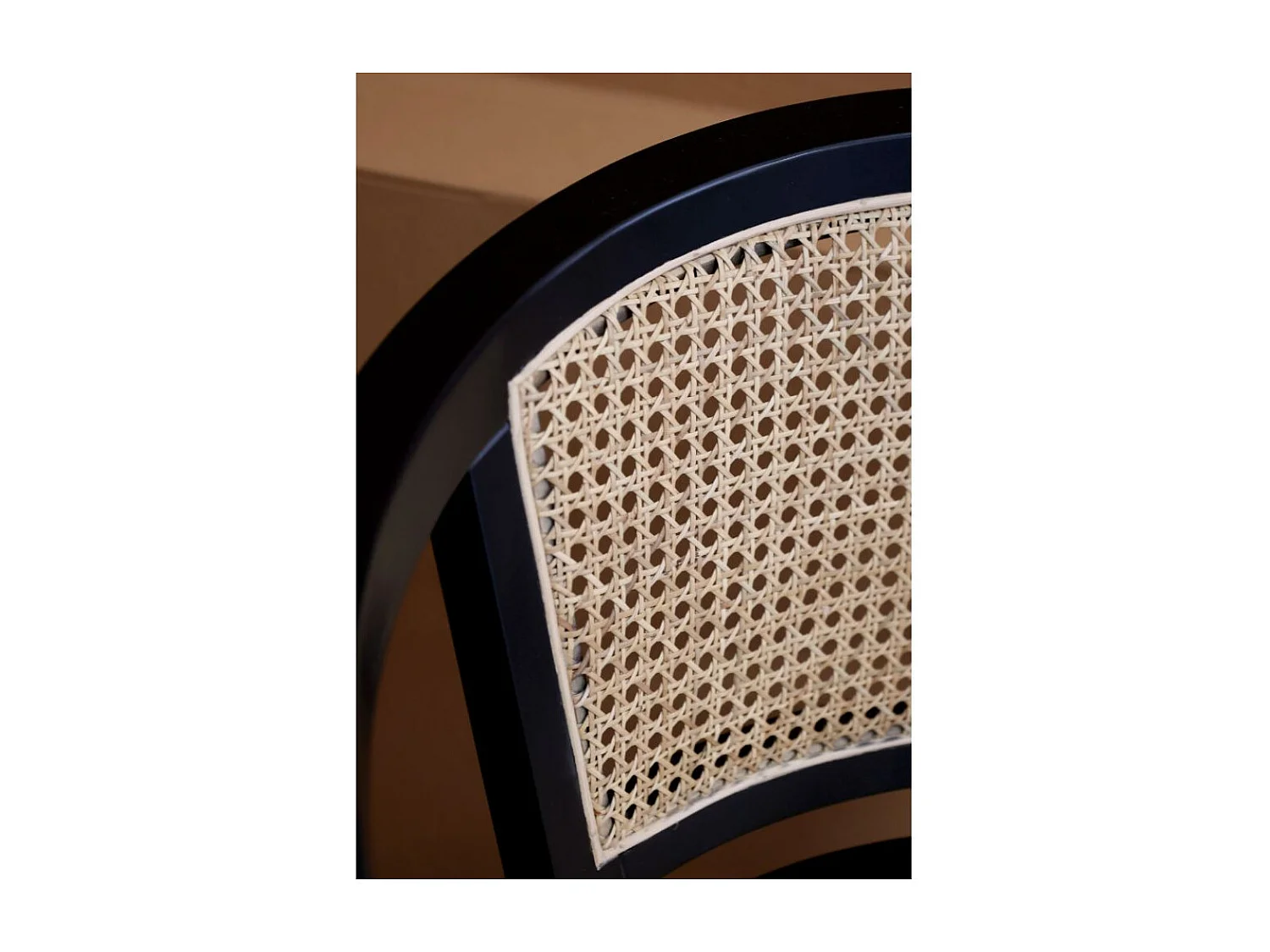 Chaise de bureau en bois noir et marron 60 x 60 x 80 cm