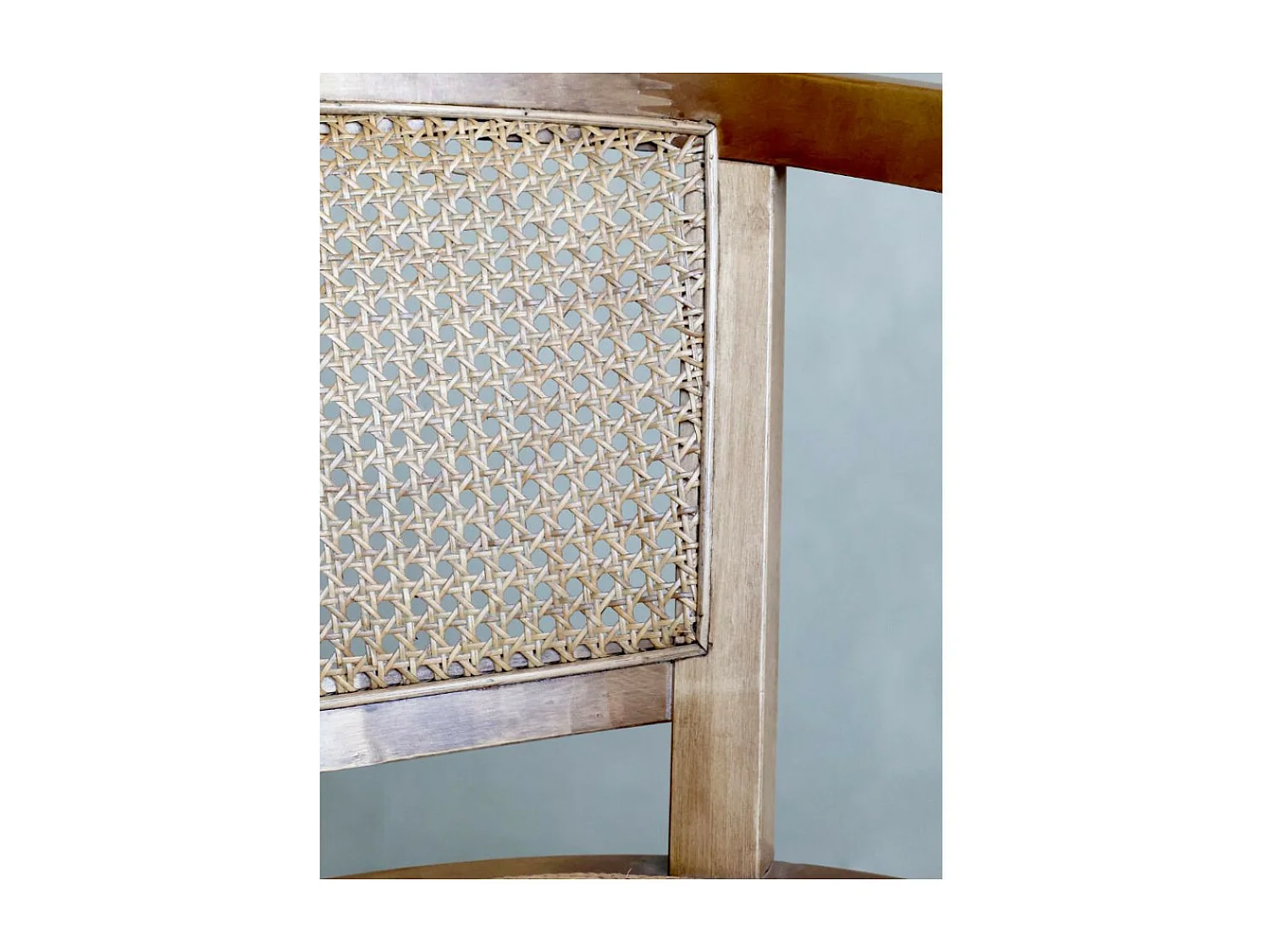 Chaise de bureau en bois de bouleau et rotin 60 x 60 x 80 cm