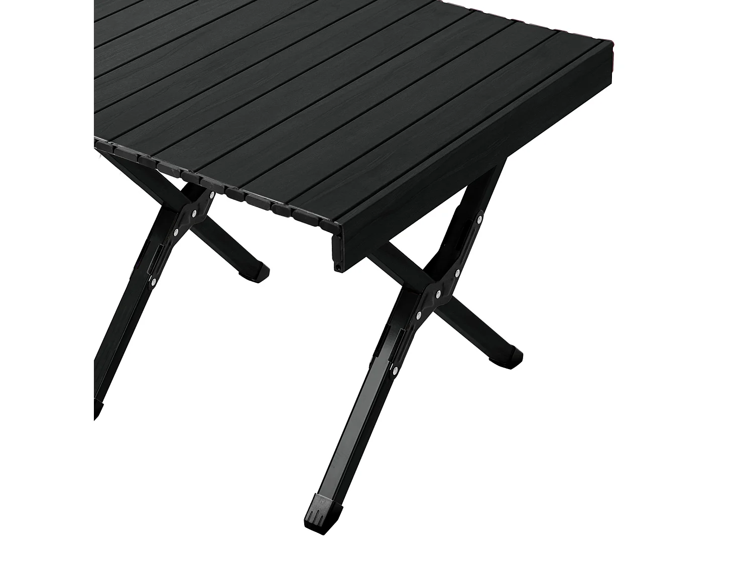 Table de camping pliable JAWINIO, table pliante portable en aluminium noir