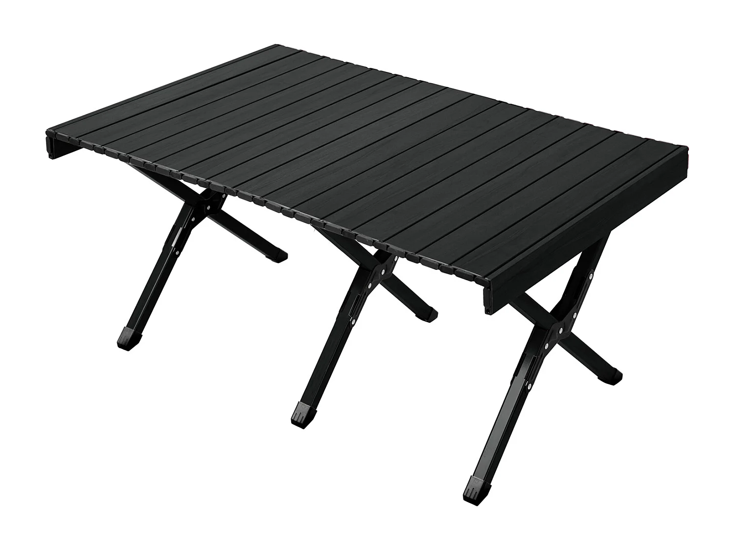 Table de camping pliable JAWINIO, table pliante portable en aluminium noir