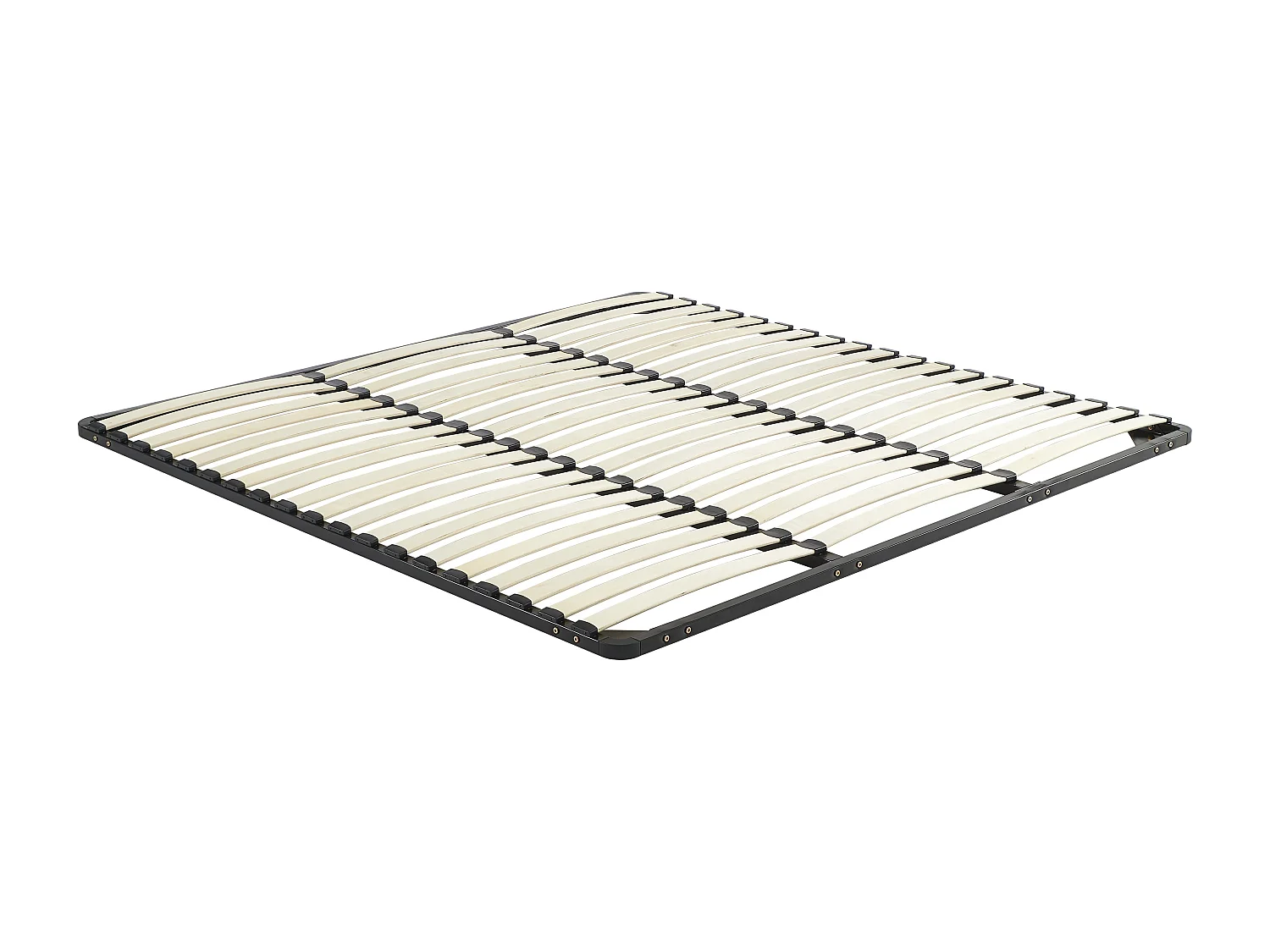 Sengeramme med spiler 200 x 200 cm - 3x19 spiler - Uten ben - Svart - KALISTA av YSMÉE