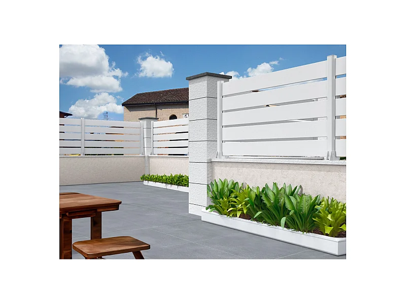 Clôture panneau ajouré RAUM 1911x565mm (Blanc)