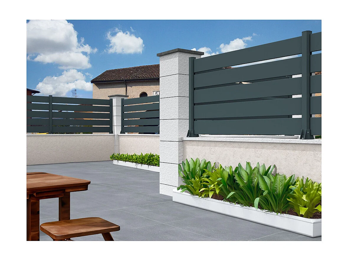 Clôture panneau ajouré RAUM 1911x915mm (Gris anthracite)