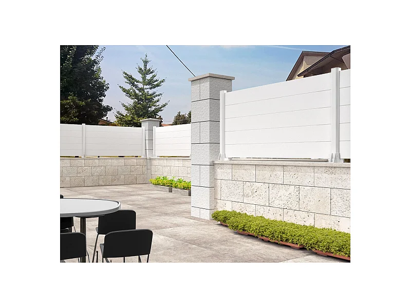 Clôture panneau plein RAUM 1911x515mm (Blanc)