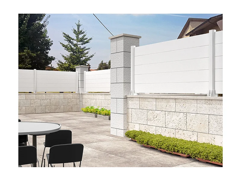 Clôture panneau plein RAUM 1911x515mm (Blanc)