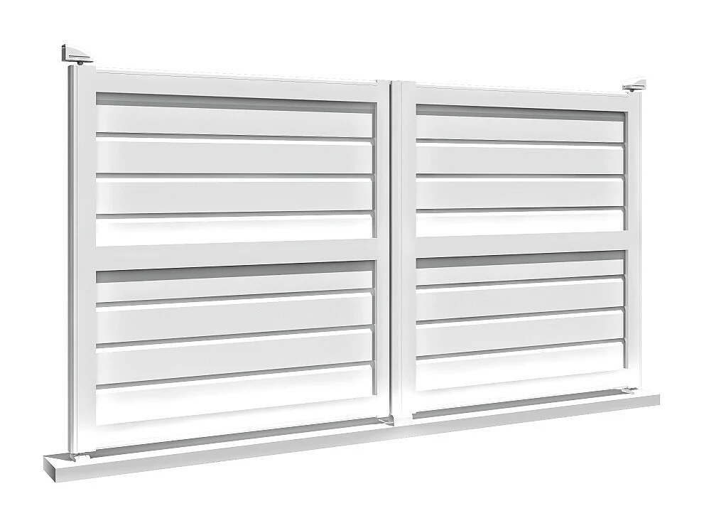 Portail battant brise-vue NAFASI 4000x1730mm (Blanc)
