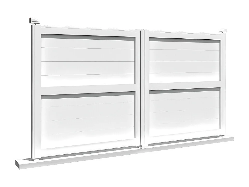 Portail battant plein NAFASI 4000x1757mm (Blanc)