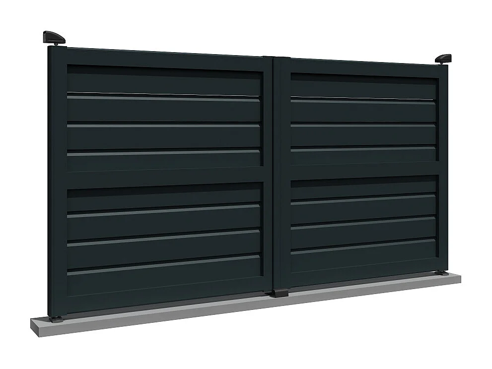 Portail battant brise-vue NAFASI 3000x1730mm (Gris anthracite)