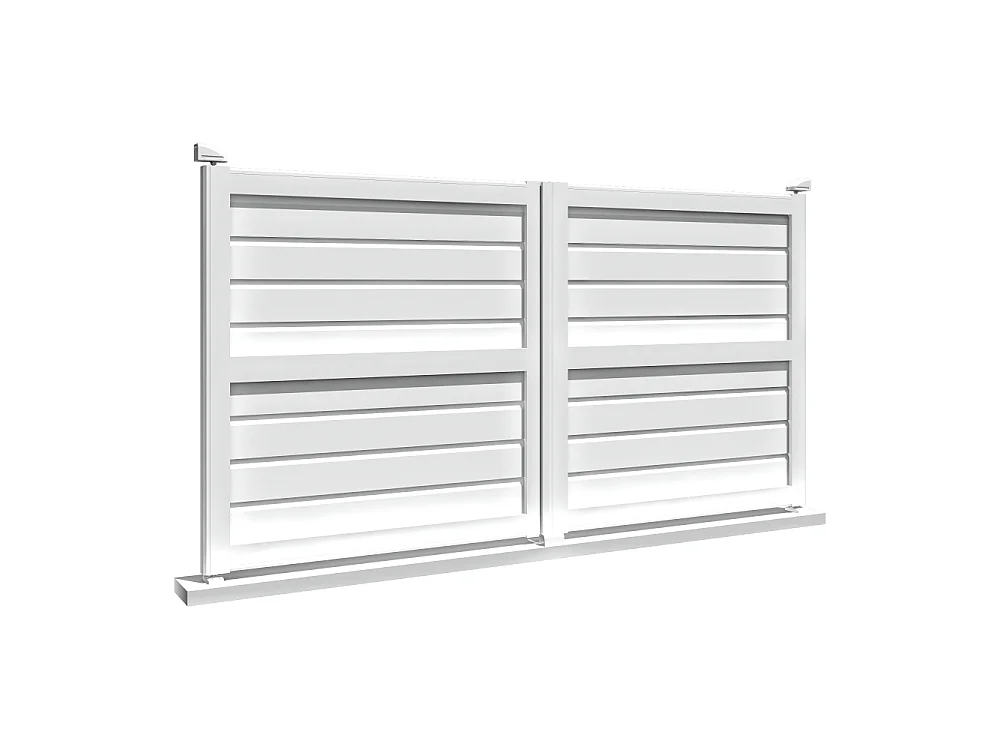 Portail battant brise-vue NAFASI 3500x1730mm (Blanc)