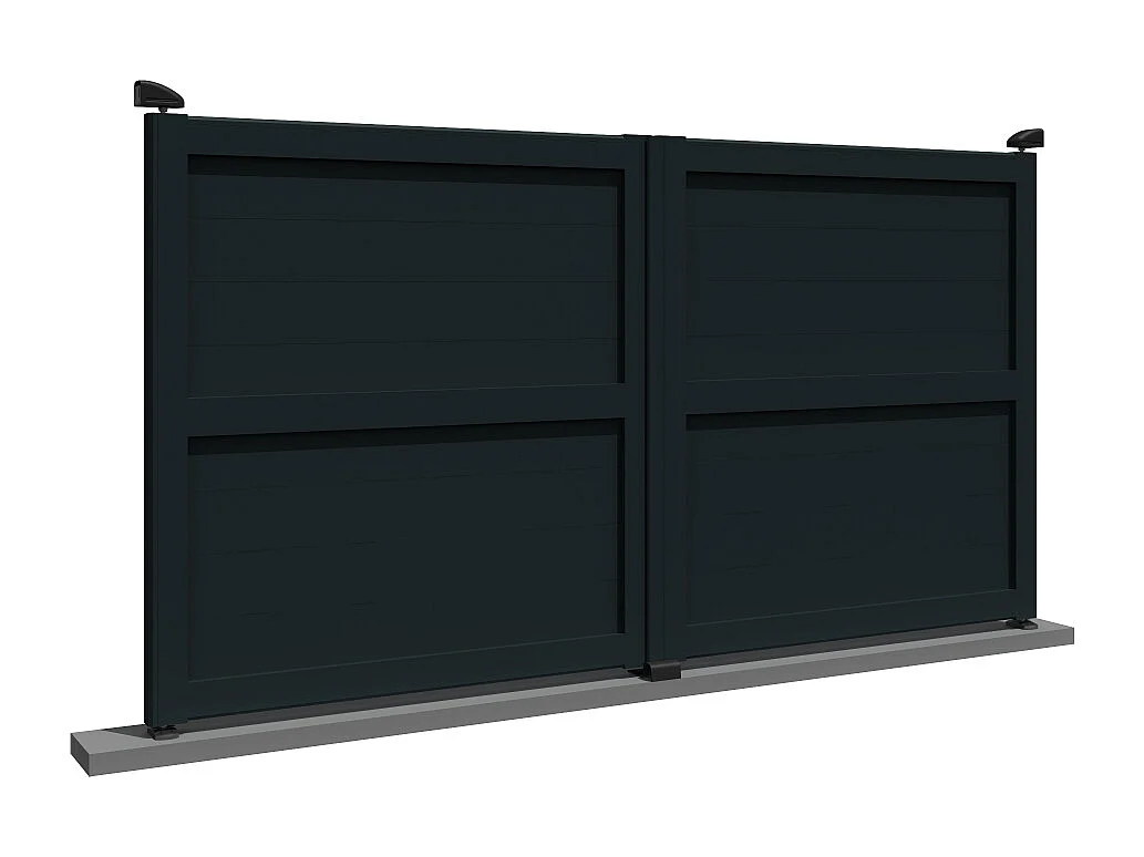 Portail battant plein NAFASI 3000x1757mm (Gris anthracite)