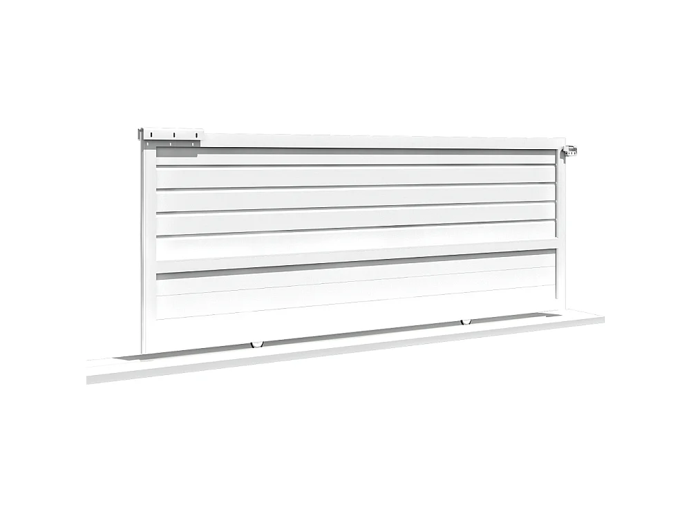 Portail coulissant mixte RUUMI 4000x1713.6mm (Blanc)