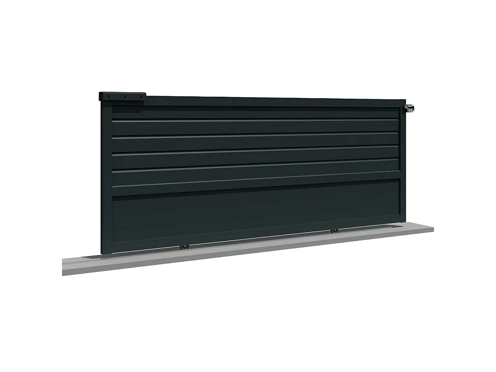 Portail coulissant mixte RUUMI 3500x1713.6mm (Gris anthracite)