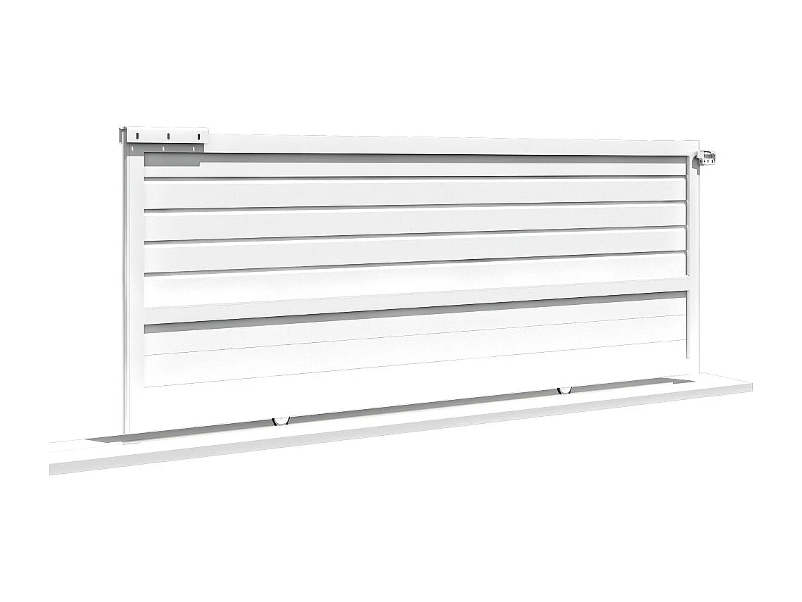 Portail coulissant mixte RUUMI 3500x1563.6mm (Blanc)