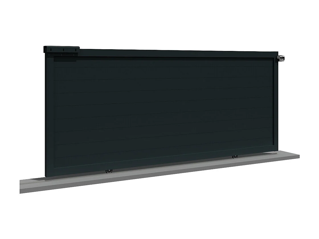 Portail coulissant plein RUUMI 4000x1843mm (Gris anthracite)