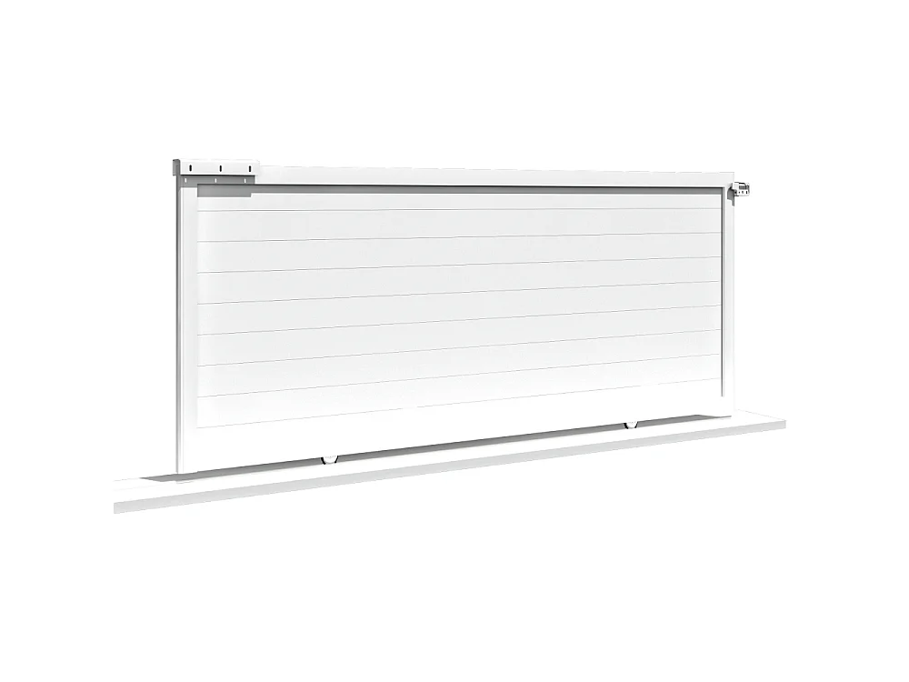Portail coulissant plein RUUMI 4000x1542mm (Blanc)