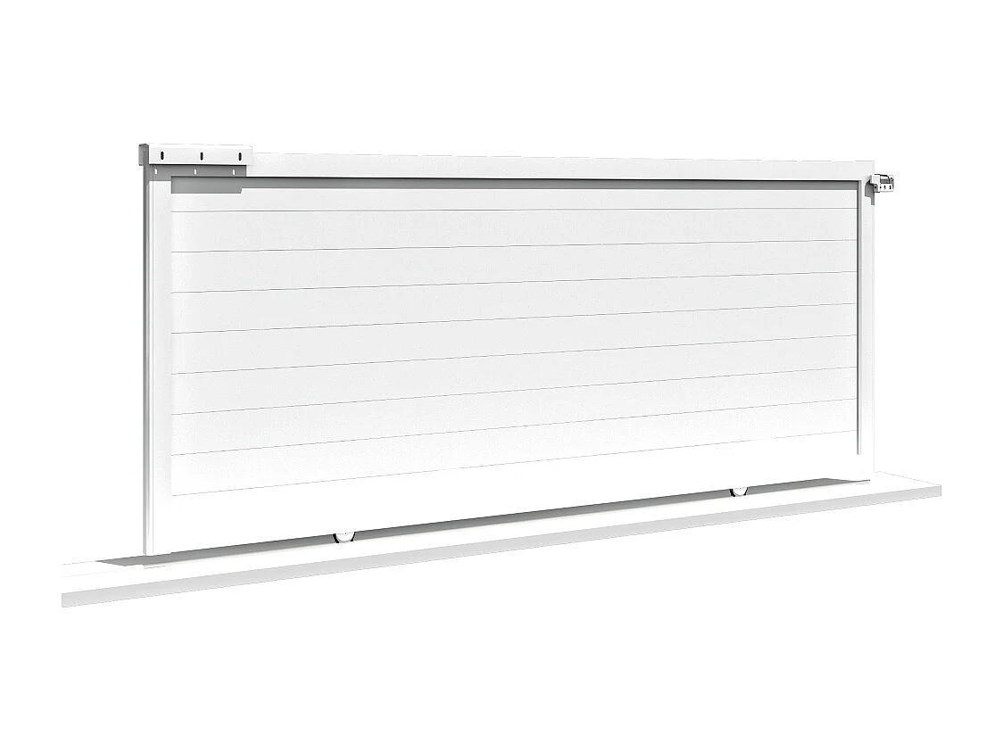 Portail coulissant plein RUUMI 3000x1542mm (Blanc)