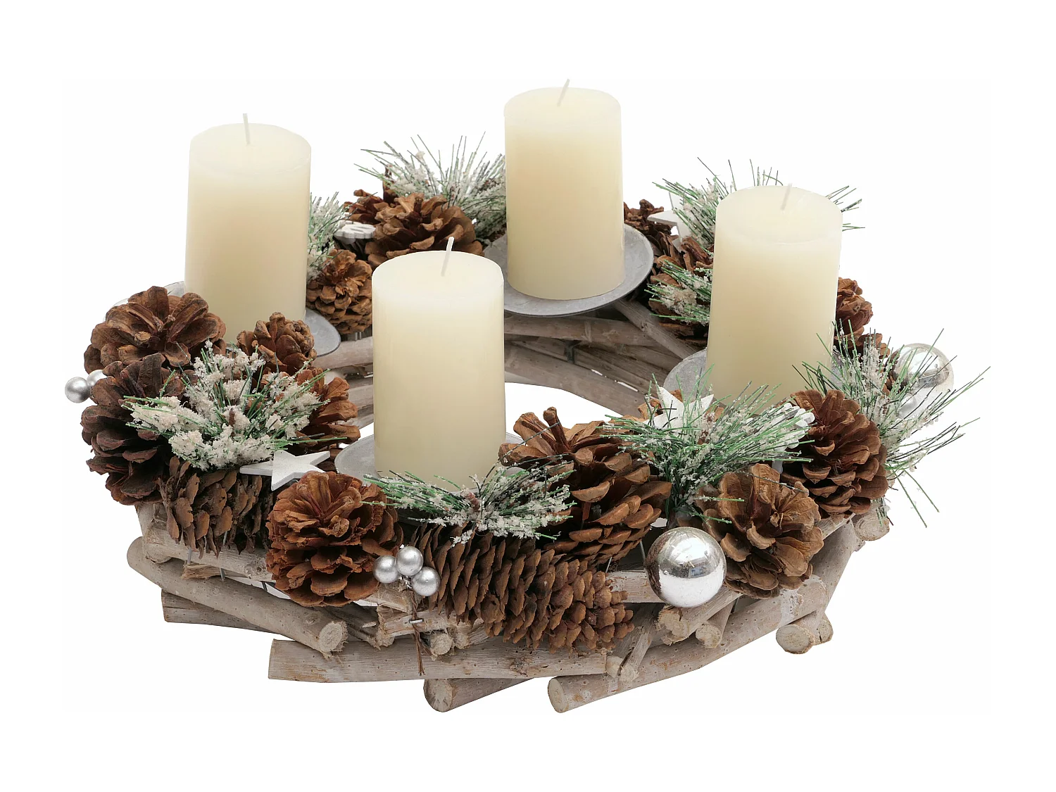 Couronne de l'Avent MCW-M15,  avec bougies