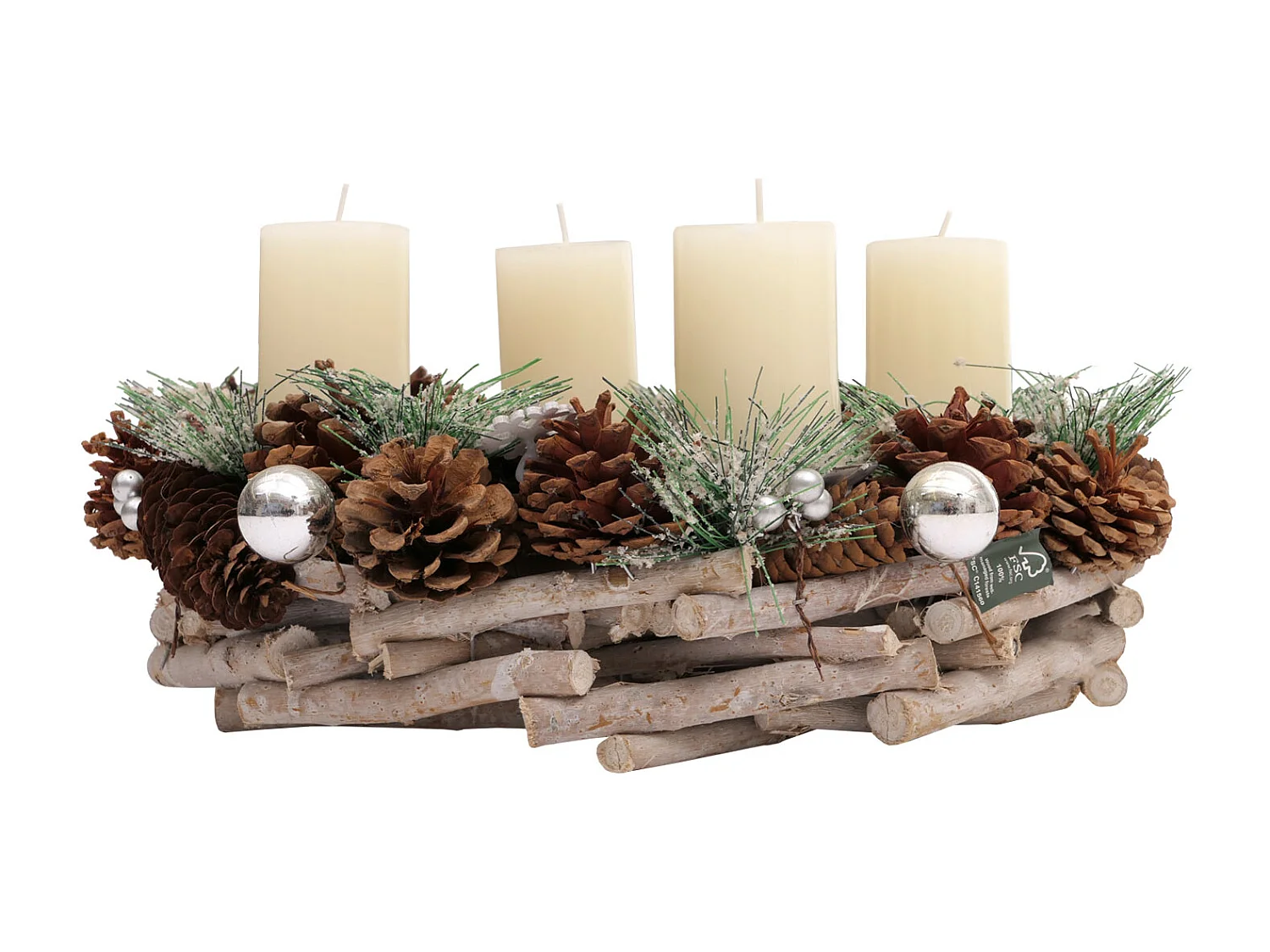 Couronne de l'Avent MCW-M15,  avec bougies