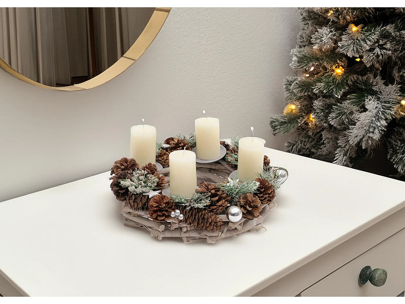 Adventskrans met kaarsen MCW-M15,  zonder kaarsen