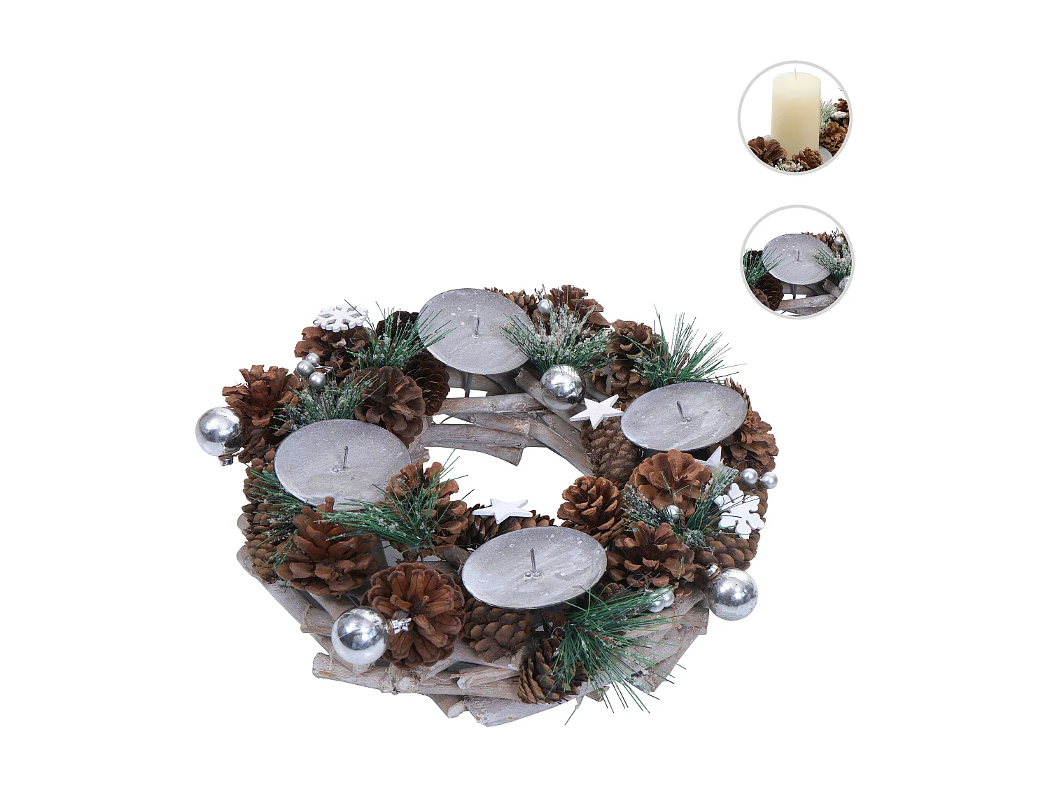 Adventskrans met kaarsen MCW-M15,  zonder kaarsen