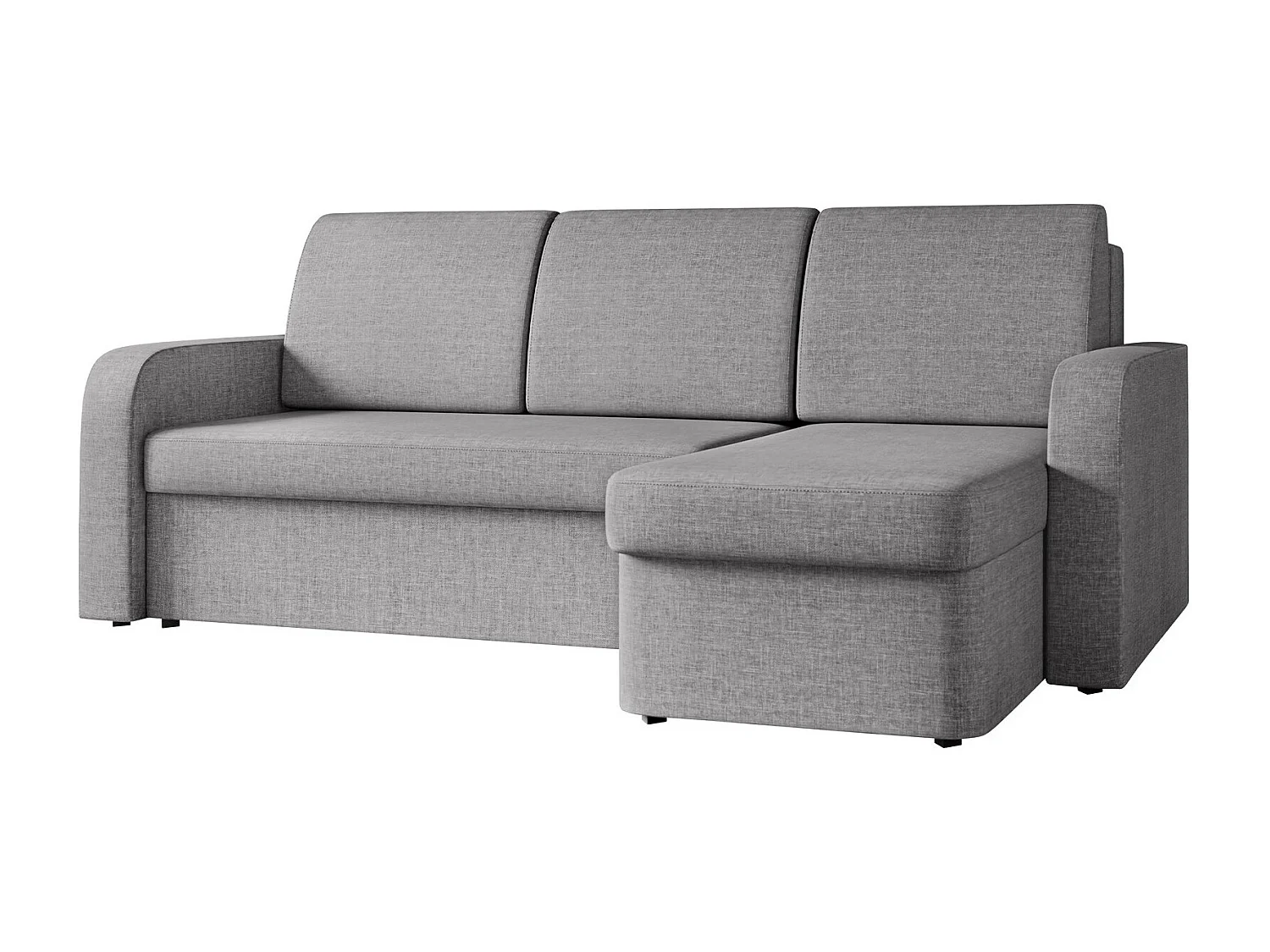 Sofá rinconero Rome 106, Gris, Función de descanso, Almacenaje, 210x153x85cm