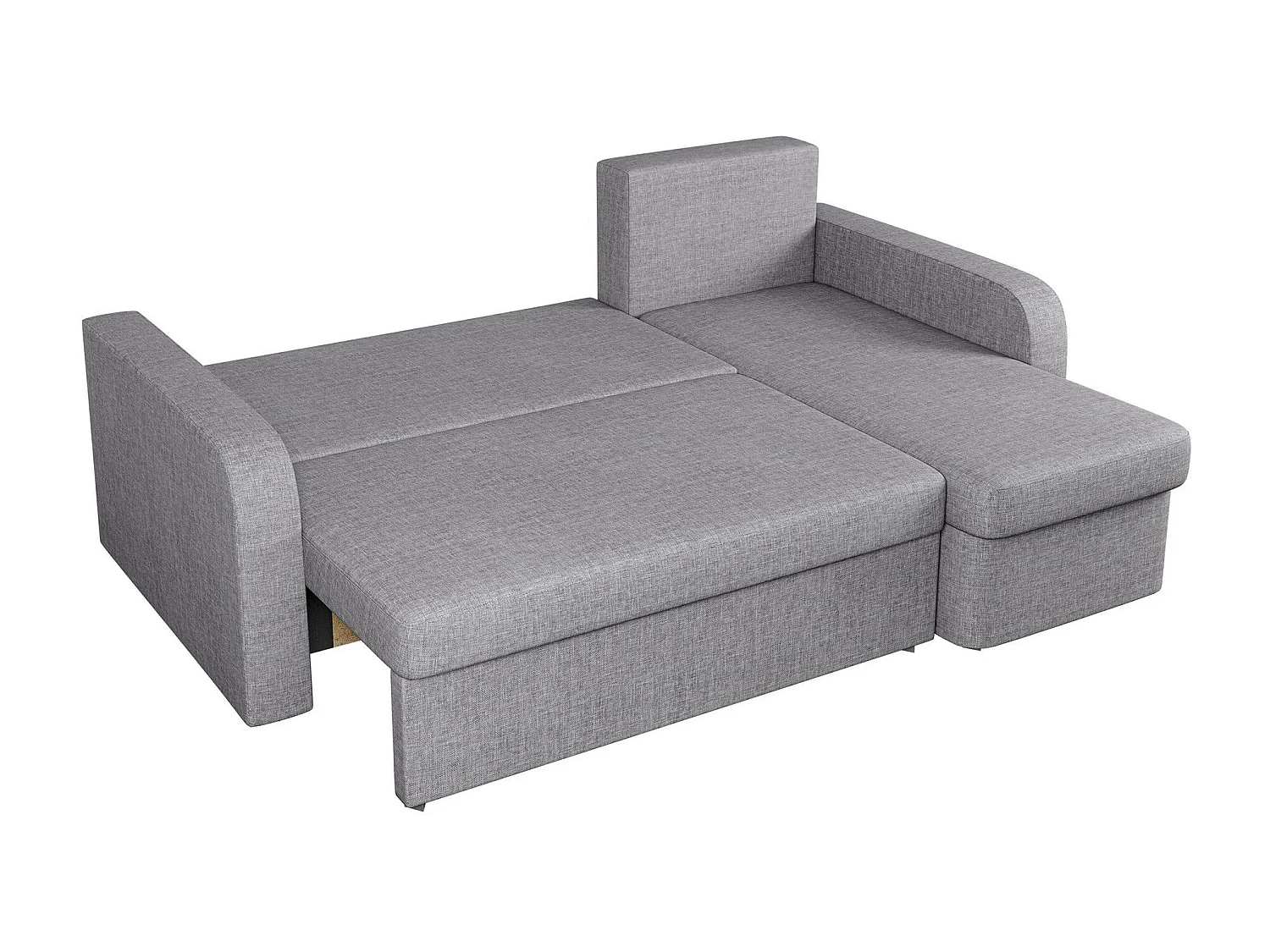 Sofá rinconero Rome 106, Gris, Función de descanso, Almacenaje, 210x153x85cm