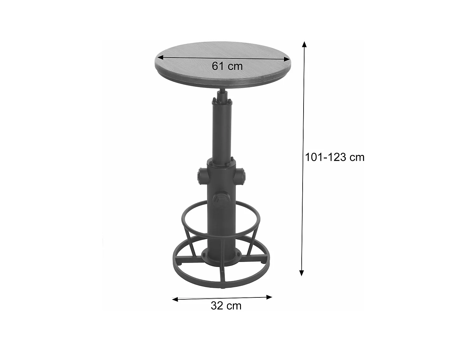 Table de bar MCW-N20,  brun