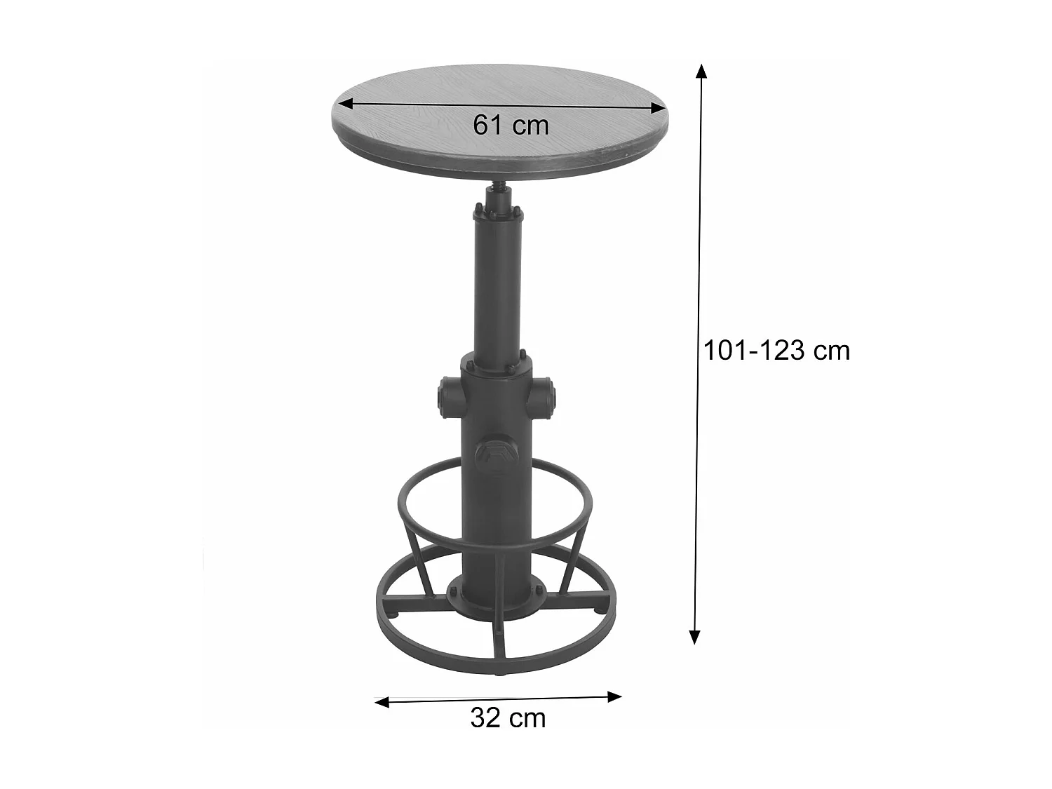 Table de bar MCW-N20,  brun