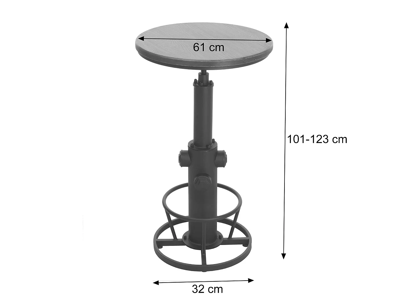 Table de bar MCW-N20,  brun